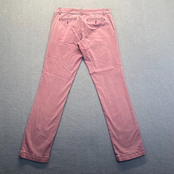 ANTHROPOLOGIE Pilcro and the Letterpress womens Pink Hyphen Chino Pants Sz 27 - Picture 9 of 13